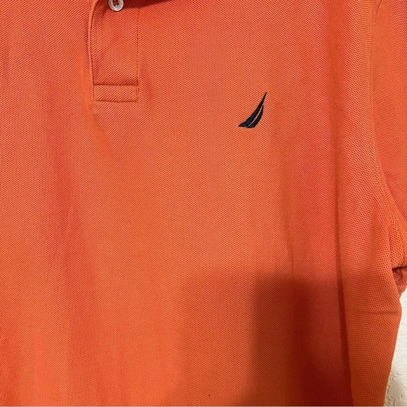 Nautica Men's Sustainably Crafted Classic-Fit Deck Polo Shirt - Orange - Picture 4 of 10